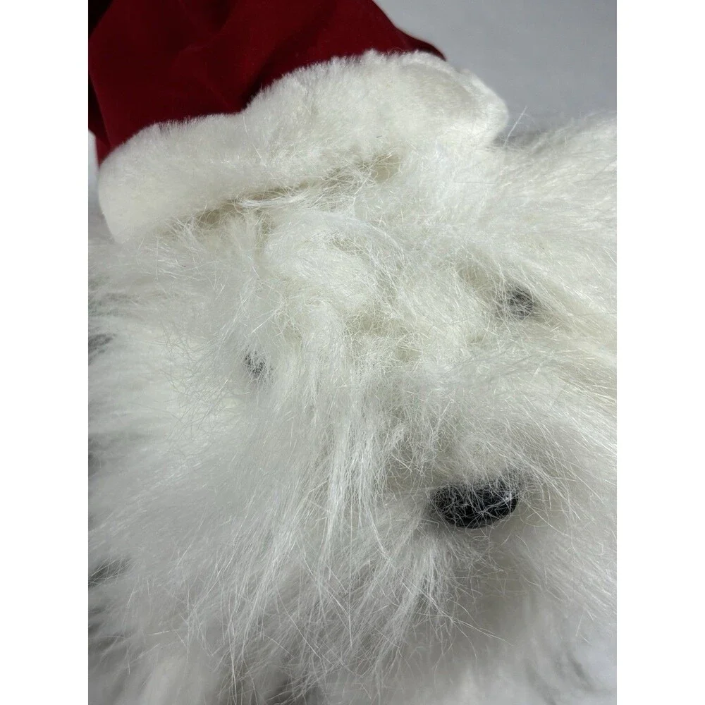 Gemmy Animated Shaggy Dog Santa Hat Musical Christmas Plush Battery Operated